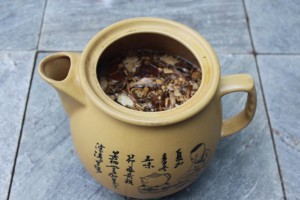 Teapot of Chinese herbs